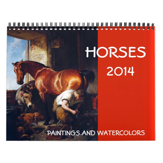 HORSES FINE ART COLLECTIE 2017 Schildertekeningen Kalender (Hoes)