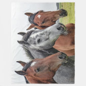 Horses Fleece Blanket (Voorkant)