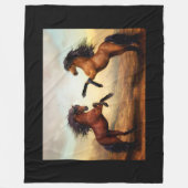 Horses Fleece Deken (Voorkant)
