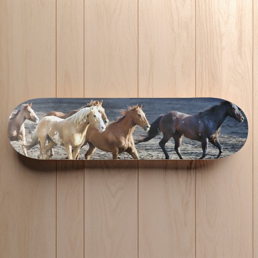 Horses Galloping in Surf Skateboard