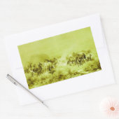 HORSES GRAZING, Antiek olijventeelt Rechthoekige Sticker (Envelop)