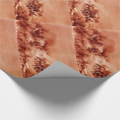 HORSES GRAZING,Antiek rode bruine roze Cadeaupapier (Hoek)