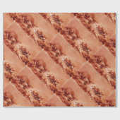 HORSES GRAZING,Antiek rode bruine roze Cadeaupapier (Vlak)