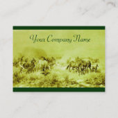 HORSES GRAZING green Visitekaartje (Achterkant)