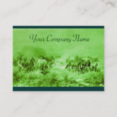 HORSES GRAZING green Visitekaartje (Achterkant)