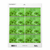 HORSES GRAZING Light Green Etiket (Full Sheet)