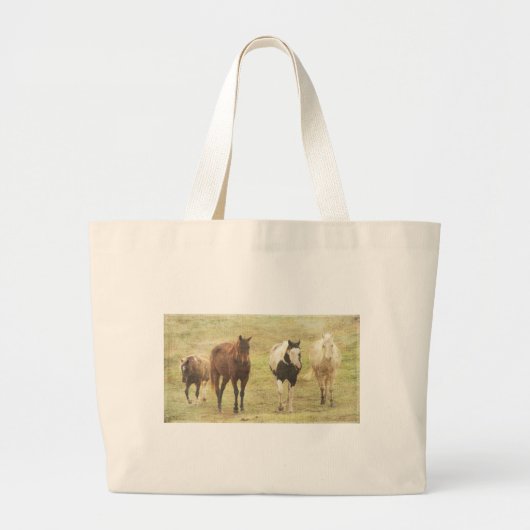 Horses Grote Tote Bag (Voorkant)