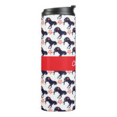 Horses Hearts en Rozen Patroon Thermosbeker (Gedraaid links)