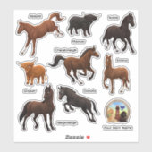 Horses Highland Cows Farm Custom-Cut Vinyl Sticker (Vel)