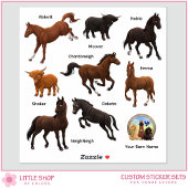 Horses Highland Cows Farm Custom-Cut Vinyl Sticker