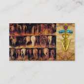 HORSES HINDQUARTERS CADUCEUS VETERINAIR SYMBOOL VISITEKAARTJE (Achterkant)