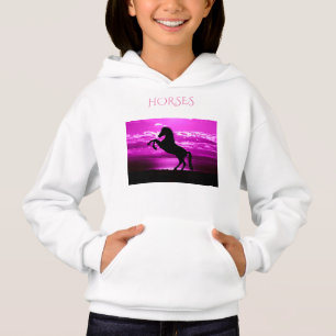 HORSES hoodie, comfortabele blend hanen sweatshirt