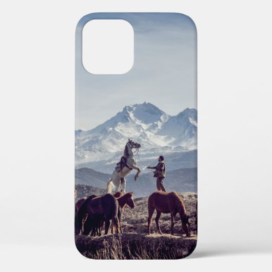 HORSES IN HET OPEN VELD VAN DE BROWN MENINGSMUNTAI Case-Mate iPhone CASE (Achterkant)