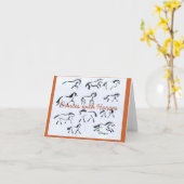 Horses in Motion Note Kaart (Gele Bloem)