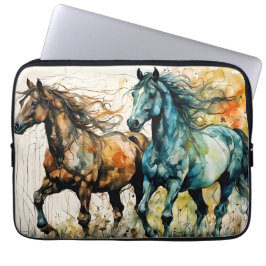 Horses in the Pasture Laptop Sleeve
