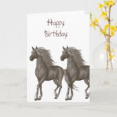 Horses Kaart (Gele Bloem)