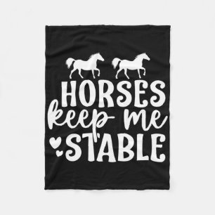 Horses Keep Me Stable Paardrijden Mannen Vrouwen K Fleece Deken