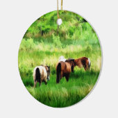 HORSES KERAMISCH ORNAMENT (Links)