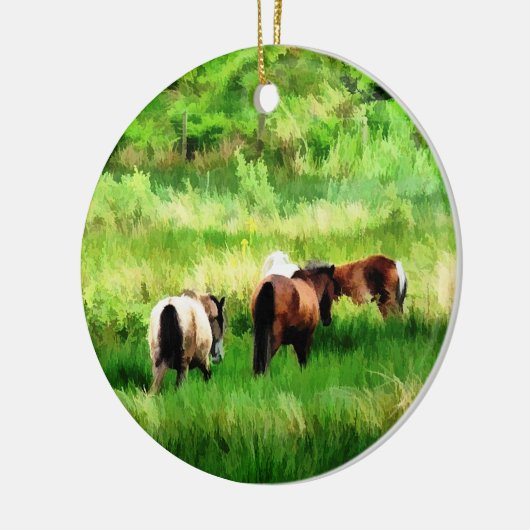 HORSES KERAMISCH ORNAMENT (Links)