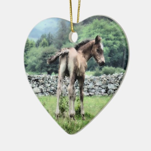 HORSES KERAMISCH ORNAMENT (Links)