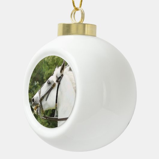 HORSES KERAMISCHE BAL ORNAMENT (Rechts)