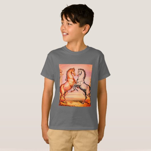  Horses Kind T-shirt (Voorkant volledig)
