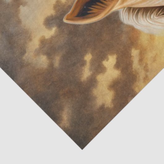 Horses Lighthouse & Ocean Scene Tissuepapier (Detail)