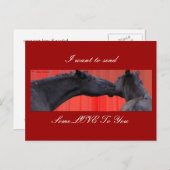 Horses & Love Briefkaart aanpasbaar (Voorkant / Achterkant)