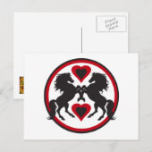 HORSES LOVE DANCE BRIEFKAART (Voorkant / Achterkant)