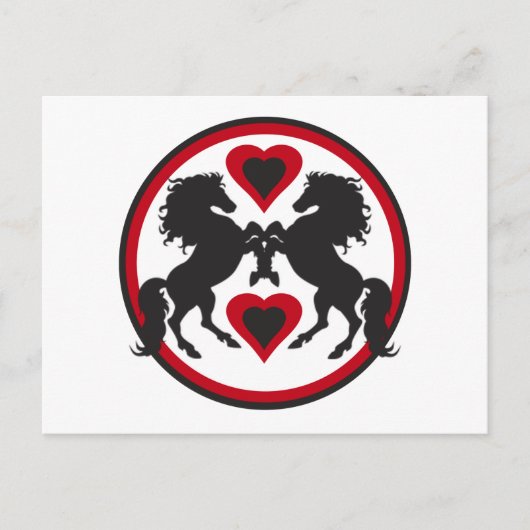 HORSES LOVE DANCE BRIEFKAART (Voorkant)