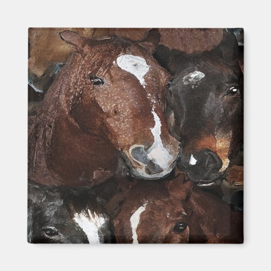 Horses Magneet (Voorkant)