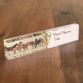 HORSES/MARES EN FOALS CADUCEUS VETERINAIR SYMBOOL NAAMBORDJE (Zijkant)