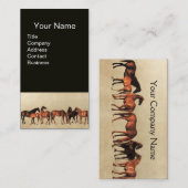 HORSES/MARS EN FOALS Black Visitekaartje (Voorkant / Achterkant)