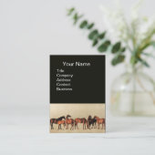 HORSES/MARS EN FOALS Black Visitekaartje (Staand voorkant)