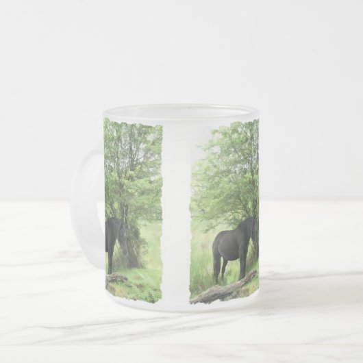 HORSES MATGLAS KOFFIEMOK (Voorkant links)