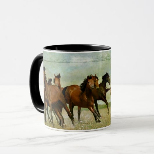 Horses Mok, Equestrian-thema koffiekopje Mok (Voorkant links)