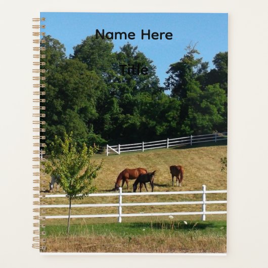 Horses Notebook Planner (Voorkant)