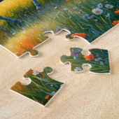 Horses on Farm Wildflower Meadow Legpuzzel (Zijkant)