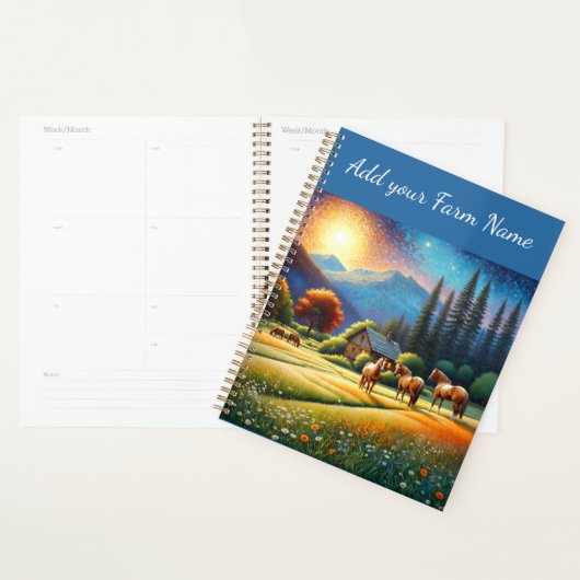 Horses on Farm Wildflower Meadow Planner (Display)