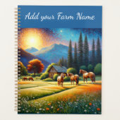 Horses on Farm Wildflower Meadow Planner (Voorkant)