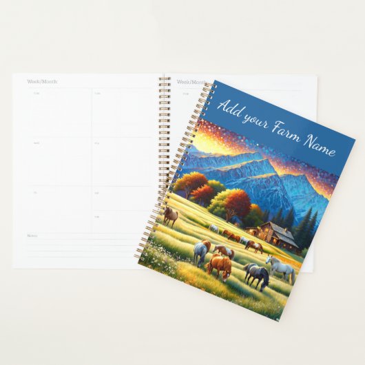 Horses on Farm Wildflower Meadow Planner (Display)