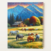 Horses on Farm Wildflower Meadow Planner (Achterkant)