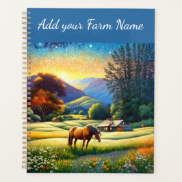 Horses on Farm Wildflower Meadow Planner