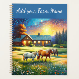 Horses on Farm Wildflower Meadow Planner