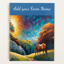 Horses on Farm Wildflower Meadow Planner