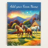 Horses on Farm Wildflower Meadow Planner (Voorkant)