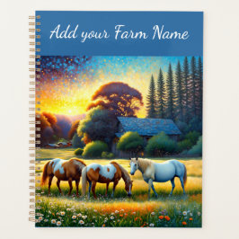 Horses on Farm Wildflower Meadow Planner