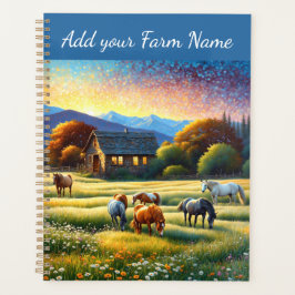 Horses on Farm Wildflower Meadow Planner