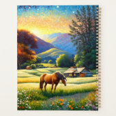 Horses on Farm Wildflower Meadow Planner (Achterkant)