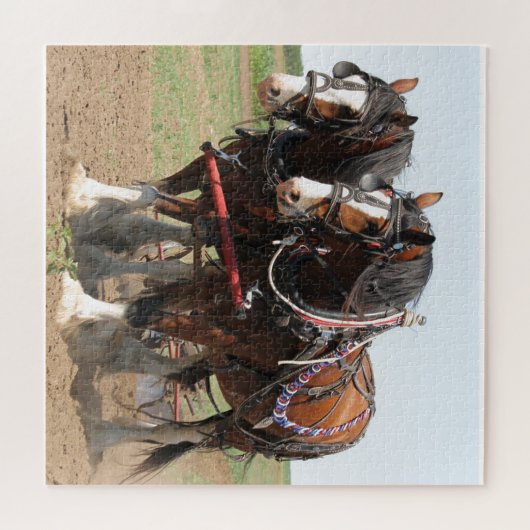 Horses Plowing Legpuzzel (Horizontaal)